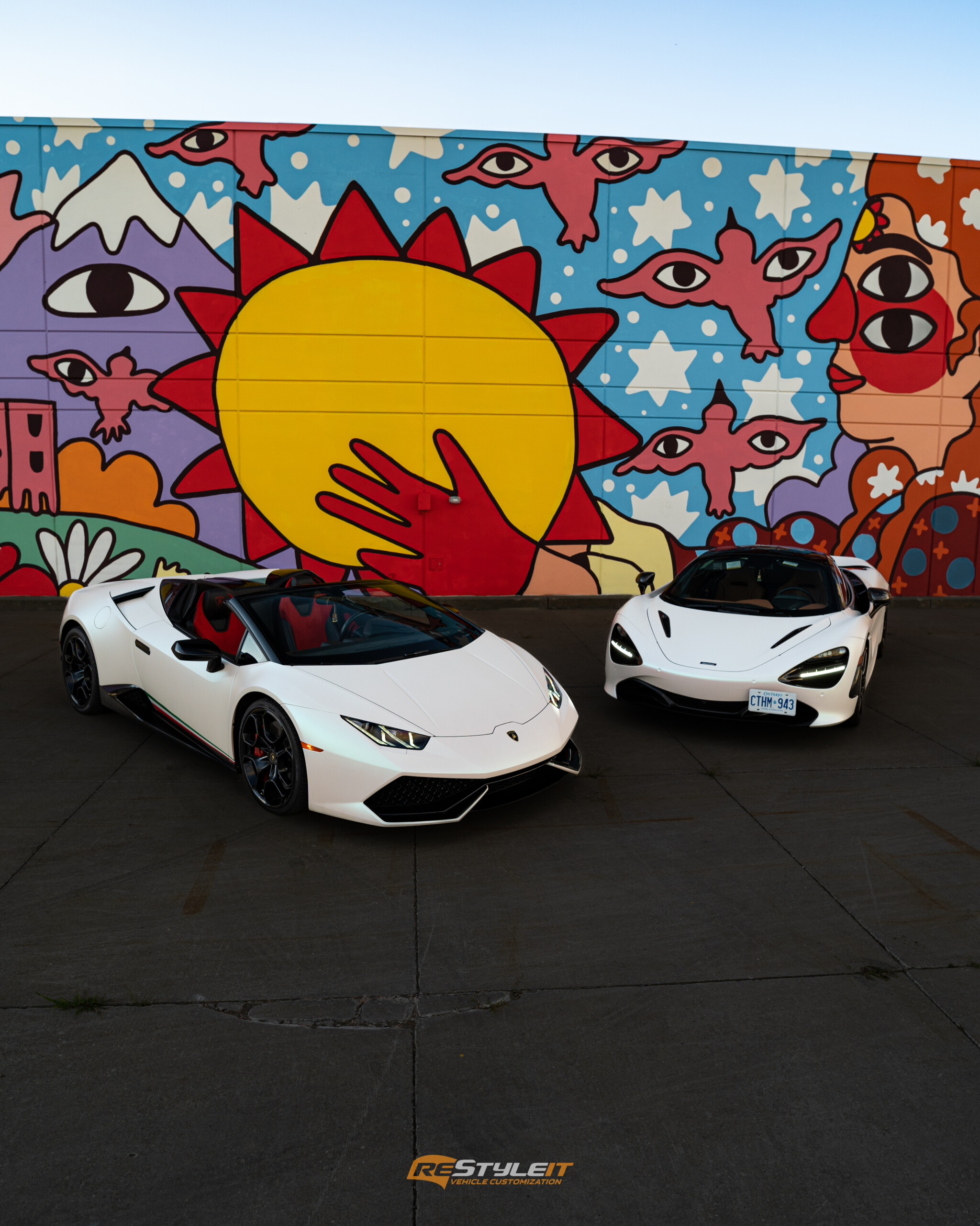 Unveiling the Flawless Elegance: Special Pearl White Wrap on Lamborghini Huracan and McLaren 720s